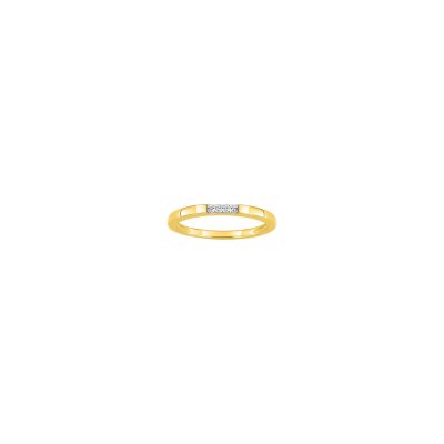 Bague en plaqué or, oxyde de zirconium et perle