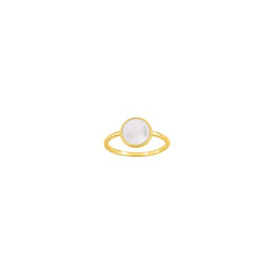 Bague en plaqué or et nacre