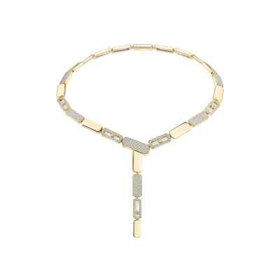 Collier cravate Messika Imperial Move GM en or jaune et diamants