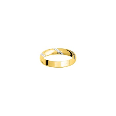 Alliance fantaisie en plaqué or 4mm