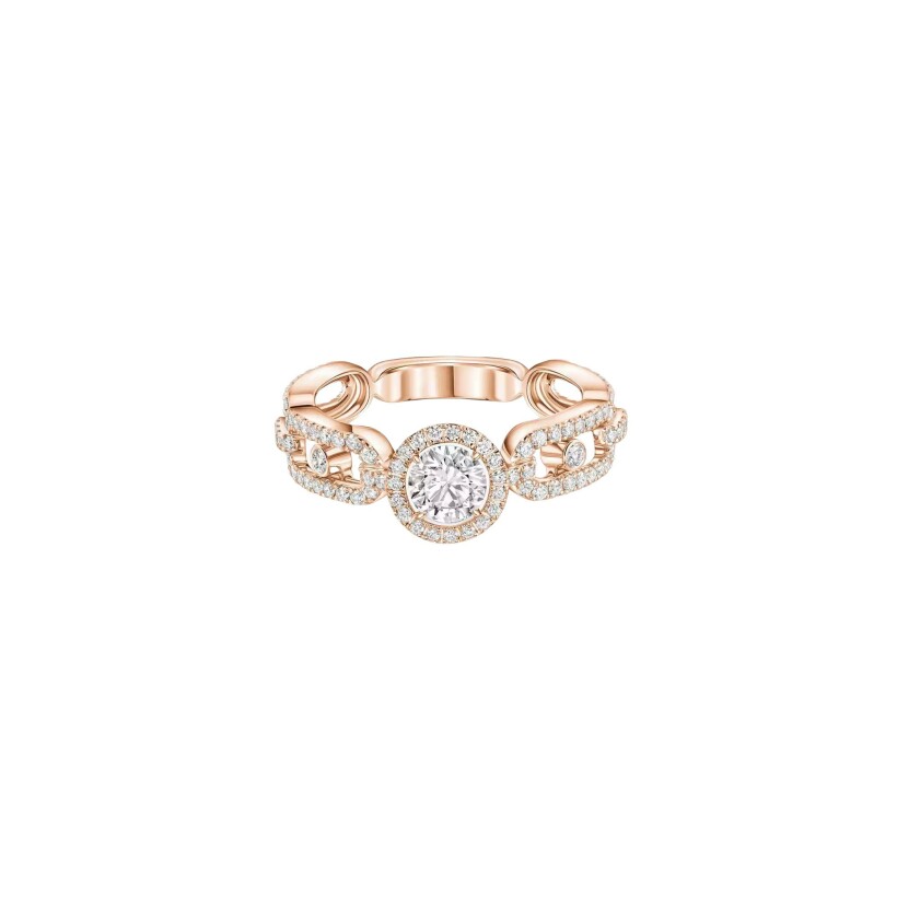 Solitaire Messika Move Link en or rose et diamants 0.30ct