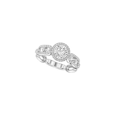 Messika Move Link solitaire ring, white gold and 0.70ct diamonds