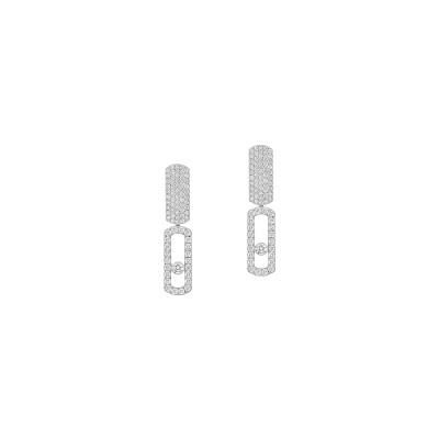 Messika Imperial Move earrings, white gold and diamonds, large model