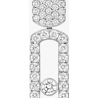 Messika Imperial Move earrings, white gold and diamonds, large model