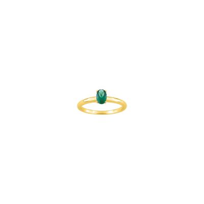 Bague en plaqué or et oxyde de zirconium