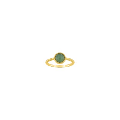 Bague en plaqué or et aventurine