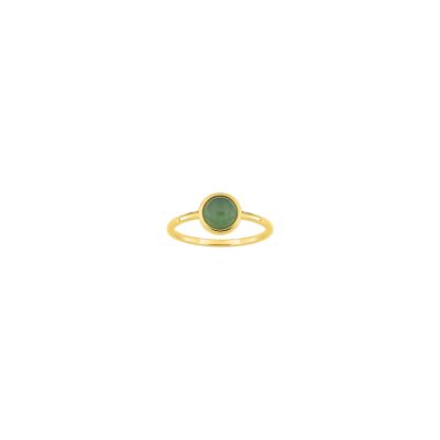 Bague en plaqué or et aventurine
