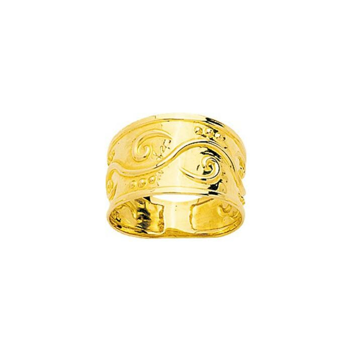 Bague estampée en or jaune