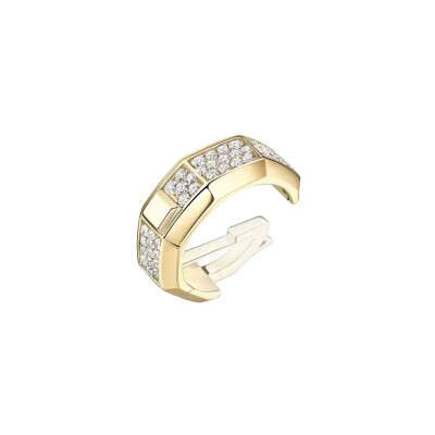 Messika Moderniste pavé clip earring in yellow gold and diamonds