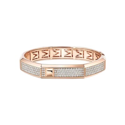Messika Moderniste GM pavé bracelet in rose gold and diamonds