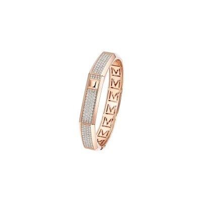 Messika Moderniste GM pavé bracelet in rose gold and diamonds