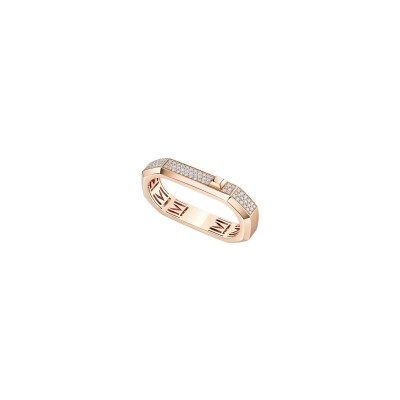 Bague Messika Moderniste 2 doigts en or rose et diamants