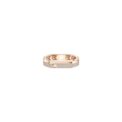 Bague Messika Moderniste 2 doigts en or rose et diamants