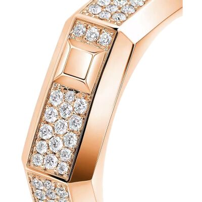 Bague Messika Moderniste MM pavé en or rose et diamants