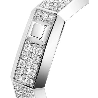 Bague Messika Moderniste MM pavé en or blanc et diamants