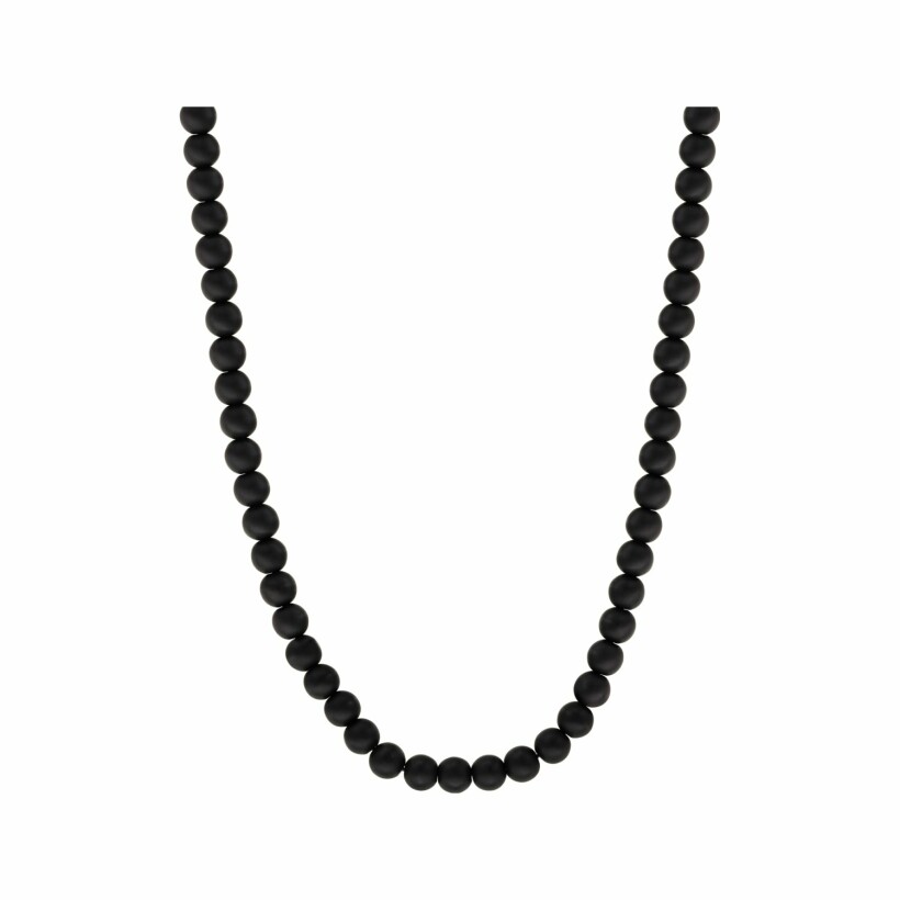 Collier perle imitation noire 65cm ou Bracelet 3 tours