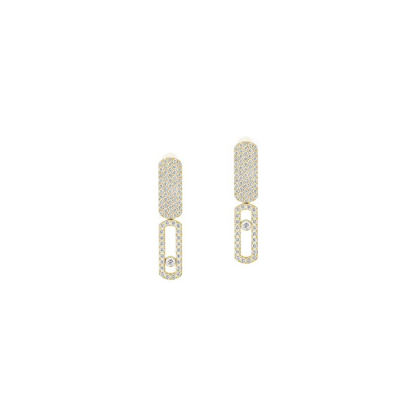 Boucles d'oreilles Messika Imperial Move PM en or jaune et diamants