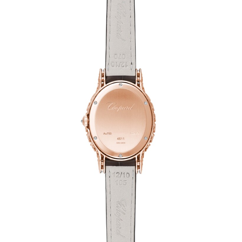 Chopard Alpine Eagle 33 Grey Dial Diamond Rose Gold Women's Watch  295384-5001