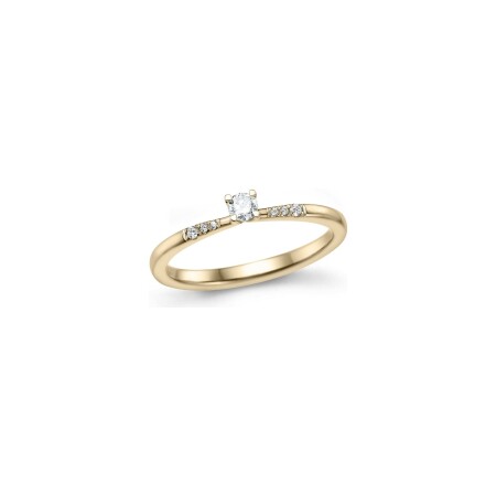 Solitaire en or jaune et diamants 0.10ct