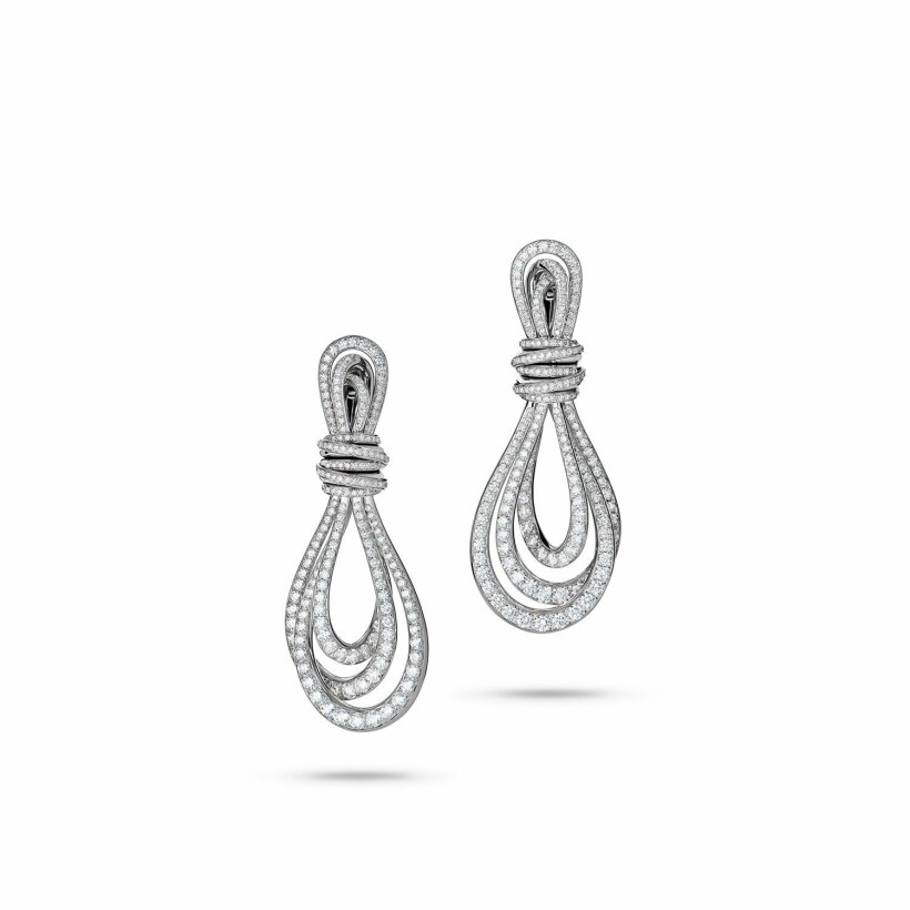 GRISOGONO Allegra 25 Glow earrings, white gold, diamonds 