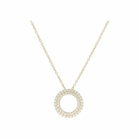 Collier Cercle serti en or blanc et diamants, petit modèle