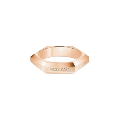 Bague Messika Moderniste pavée en or rose et diamant, petit modèle
