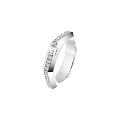 Bague Messika Moderniste pavée en or blanc et diamant, petit modèle