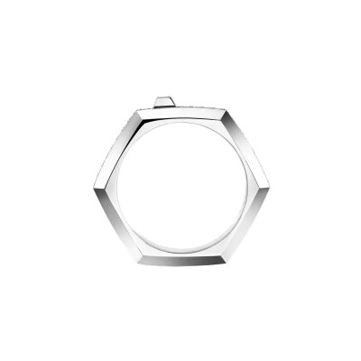 Bague Messika Moderniste pavée en or blanc et diamant, petit modèle