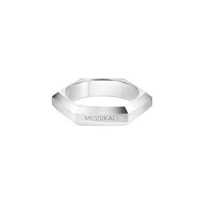 Bague Messika Moderniste pavée en or blanc et diamant, petit modèle