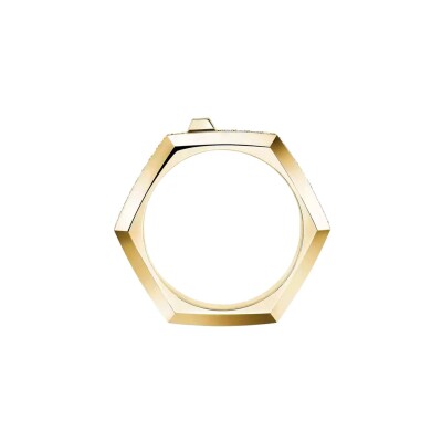 Bague Messika Moderniste pavée en or jaune et diamant, petit modèle
