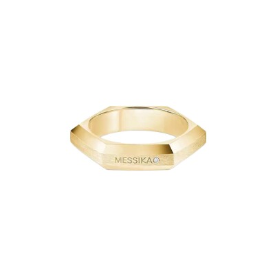 Bague Messika Moderniste pavée en or jaune et diamant, petit modèle