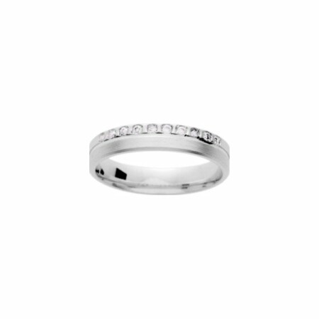 Alliance en or blanc et diamants de 0.10ct