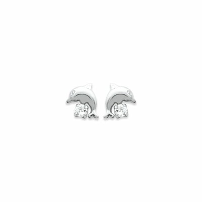 Boucles d'oreilles en argent et cristal