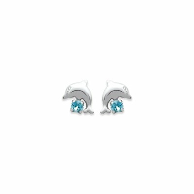 Boucles d'oreilles en argent et cristal