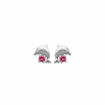 Boucles d'oreilles en argent et cristal