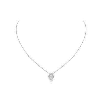 Collier Messika Fiery Collier en or blanc et diamant, grand modèle