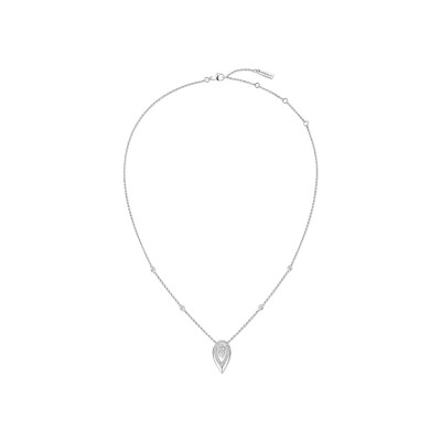 Collier Messika Fiery Collier en or blanc et diamant, grand modèle