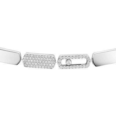 Collier Messika Imperial Move en or blanc et diamant, petit modèle