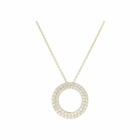 Collier Cercle serti en or blanc et diamants, grand modèle