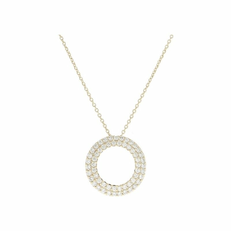 Cercle necklace set in white gold and diamonds, large model
