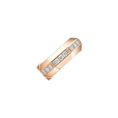 Mono clip d'oreille haut Messika Moderniste en or rose et diamants