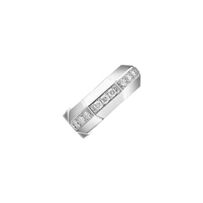 Mono clip d'oreille haut Messika Moderniste en or blanc et diamants