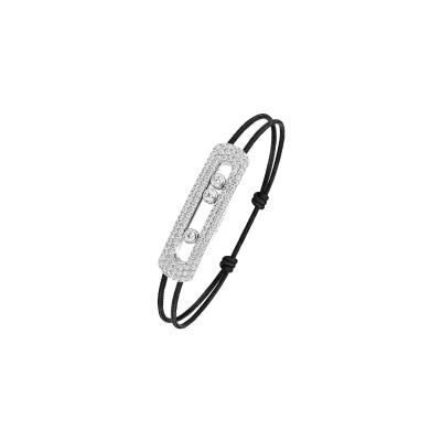 Bracelet Cordon Messika Move Titanium en titane et diamants