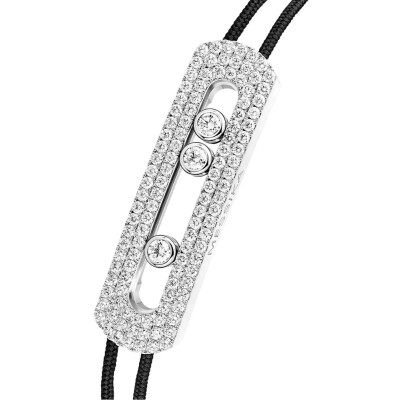 Bracelet Cordon Messika Move Titanium en titane et diamants