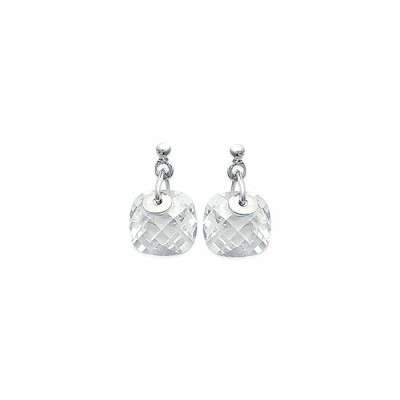 Boucles d'oreilles en argent et oxydes de zirconium