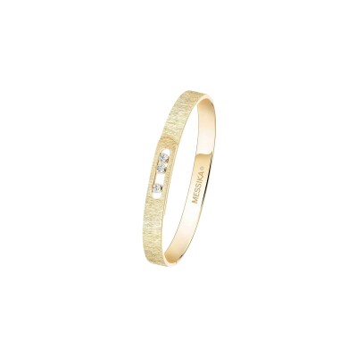 Bracelet bangle Messika Move Noa ciselé en or jaune et diamants