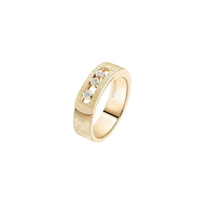 Bague Messika Move Noa ciselé en or jaune et diamants