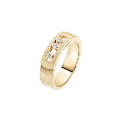 Bague Messika Move Noa ciselée en or jaune et diamant, petit modèle