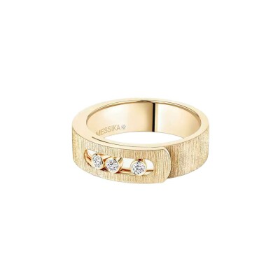 Bague Messika Move Noa ciselée en or jaune et diamant, petit modèle