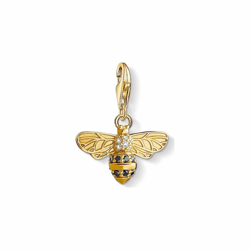 Charm Thomas Sabo abeille en argent plaqué or jaune et oxyde de zirconium